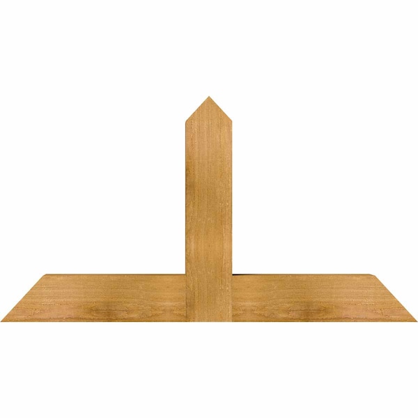 Ekena Millwork Portland Rough Sawn Timber Gable Bracket, Western Red Cedar, 36"W x 19"H x 4"D x 4"F, 13/12 Pitch GBW036X19X0404POR00RWR - main